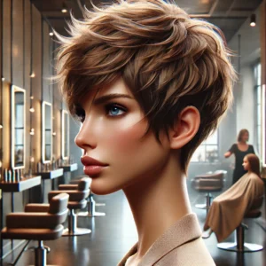 bold and textured pixie cut