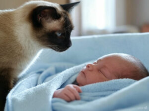 cat with baby