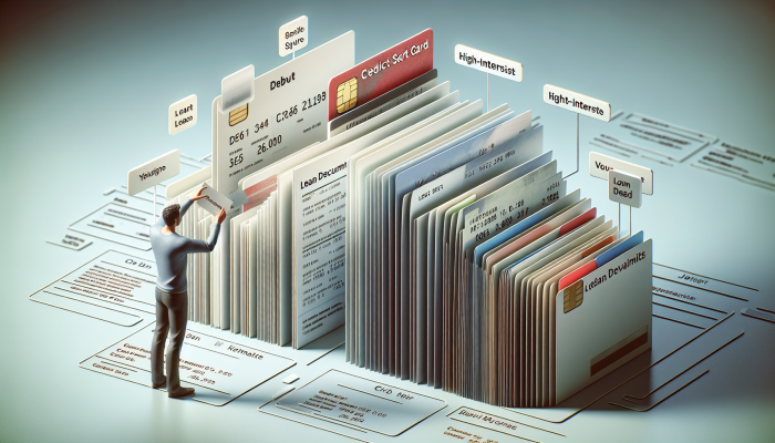 Budgeting for Debt Consolidation Costs: Effective Strategies Revealed | DCL A person consolidating high-interest credit card debts into a single loan with lower rates and payments.
