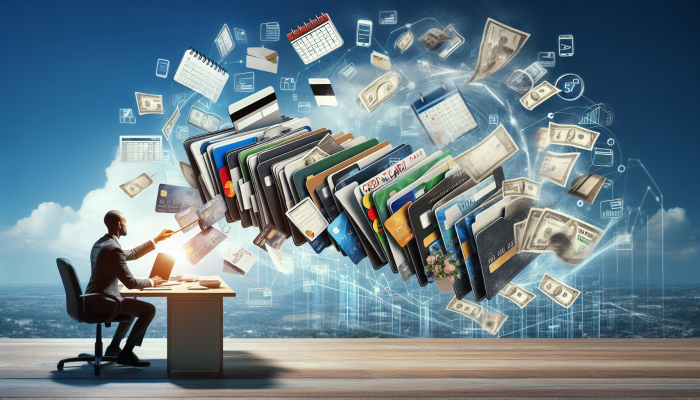 Beginning the Debt Consolidation Process with Bad Credit: A Comprehensive UK Guide | DCL Beginning the Debt Consolidation Process with Bad Credit: Visual representation of a person organizing credit cards and loan documents into a single folder, symbolizing the essence of debt consolidation.
