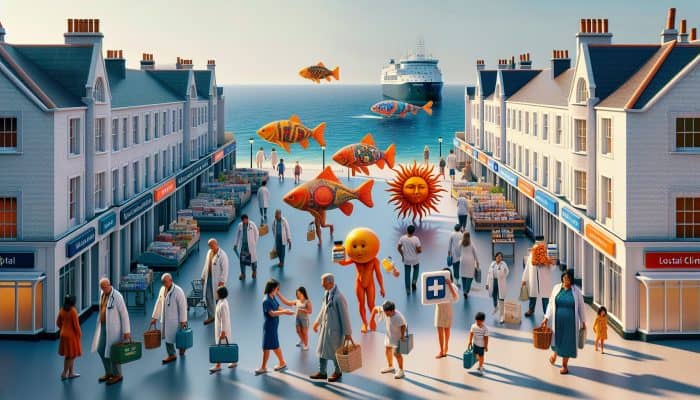 Individuals entering healthcare facilities in Southend-on-Sea for vitamin D blood tests.