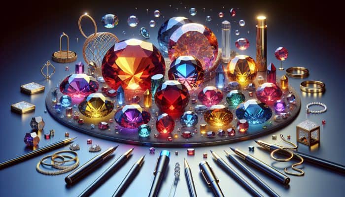 Brilliant Gala Gems Sparkling in vibrant shades, enhancing jewellery and decor with durable elegance that is cost-effective.