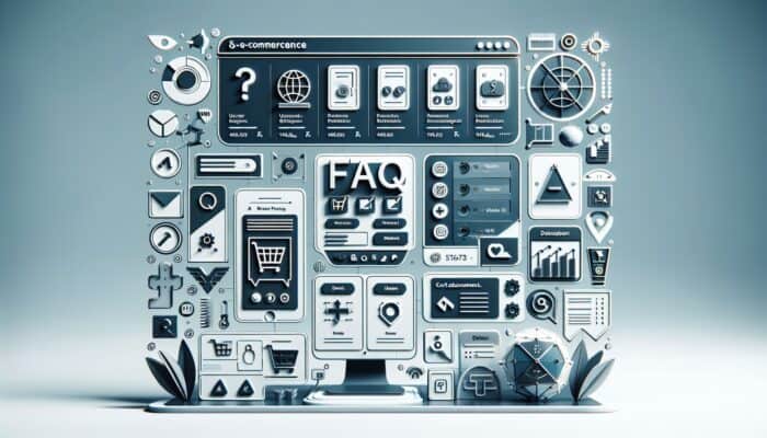 Creating Effective E-Commerce FAQs for SEO: An intuitive e-commerce interface featuring a clearly defined FAQ section, improving navigation and customer satisfaction.