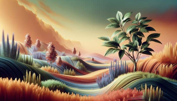 Maximizing Ashwagandha Benefits: Ashwagandha plants in a serene Indian landscape, symbolising balance and resilience in Ayurveda.